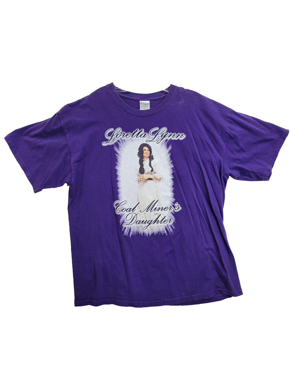 Loretta Lynn SZ XL Purple Coal Miners Daughter T Shirt Gildan Tag